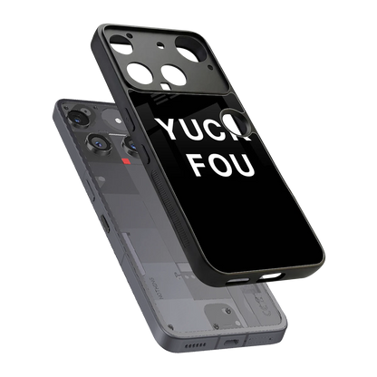 Yuck Fou sleek nothing phone 3 cover with tempered glass back and TPU edges