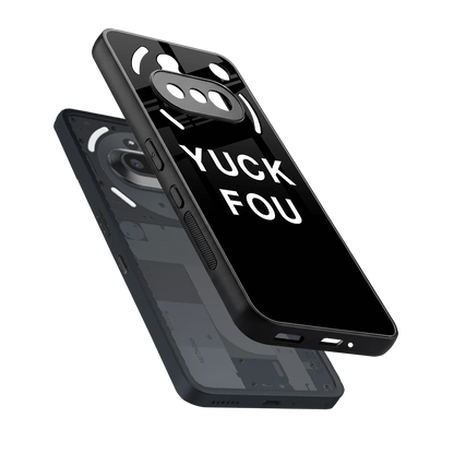 Yuck Fou sleek nothing phone 3a cover with tempered glass back and TPU edges