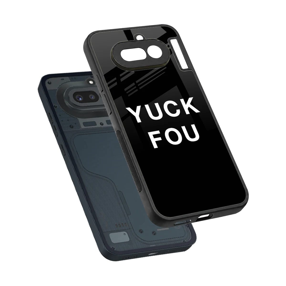 Yuck Fou sleek nothing phone 4a cover with tempered glass back and TPU edges