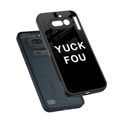Yuck Fou sleek nothing phone 4a cover with tempered glass back and TPU edges