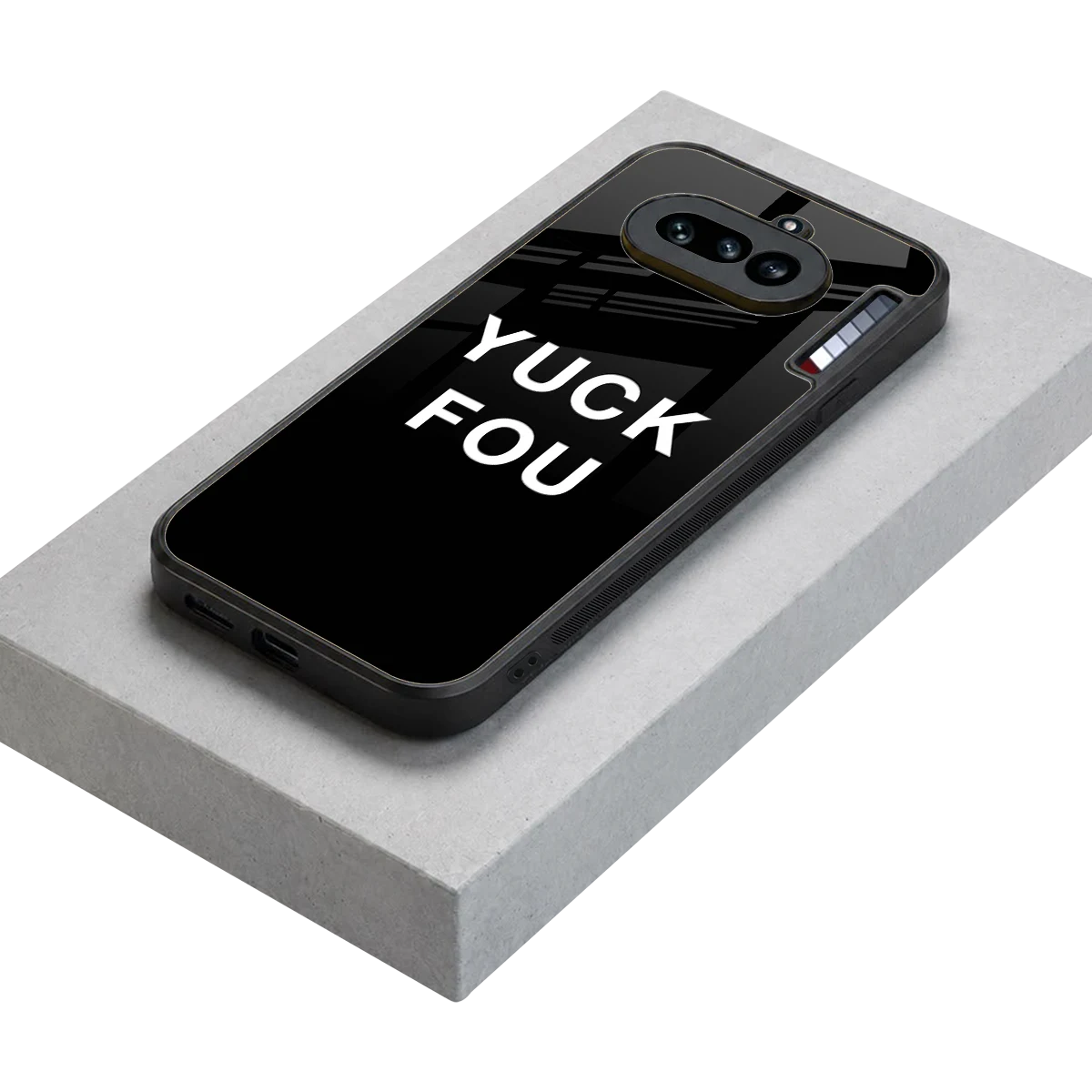 Yuck Fou stylish phone case for nothing phone 4a | glossy glass and slim fit