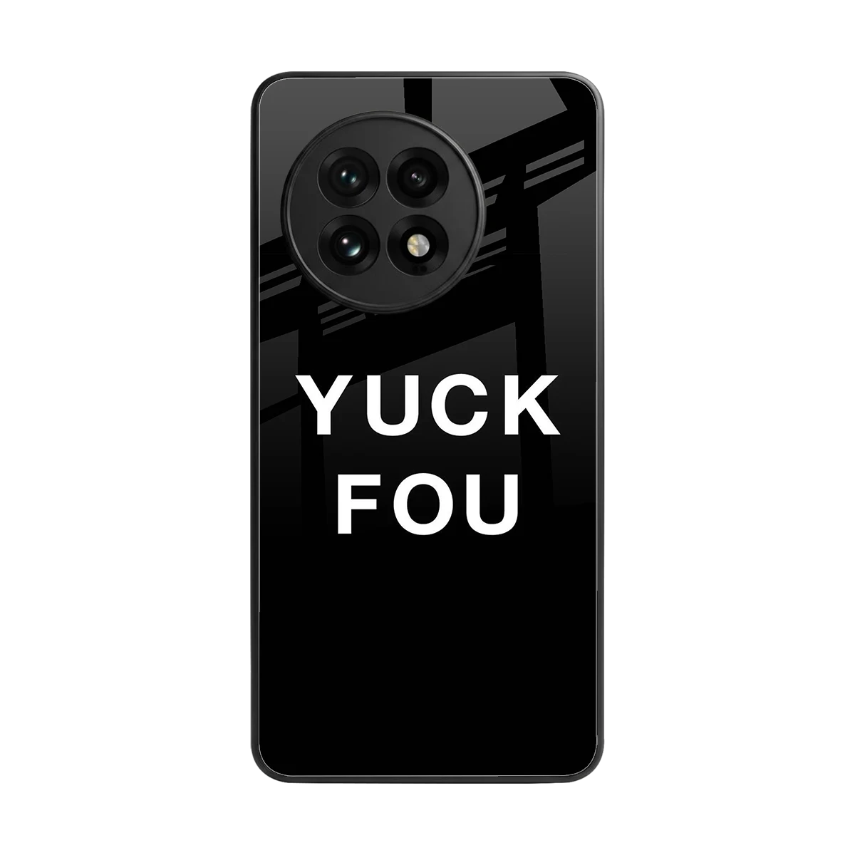 Yuck Fou back phone cover | glass case for oneplus 13r