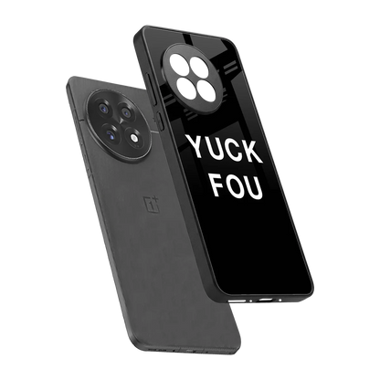 Yuck Fou sleek oneplus 13r cover with tempered glass back and TPU edges