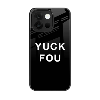 Yuck Fou back phone cover | glass case for oneplus 13s
