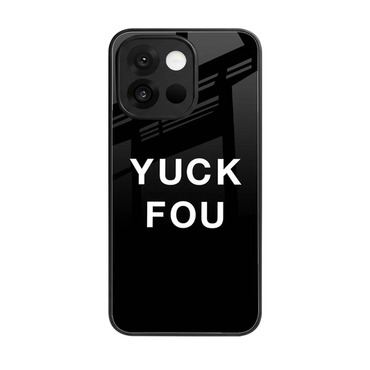Yuck Fou back phone cover | glass case for oneplus 13s