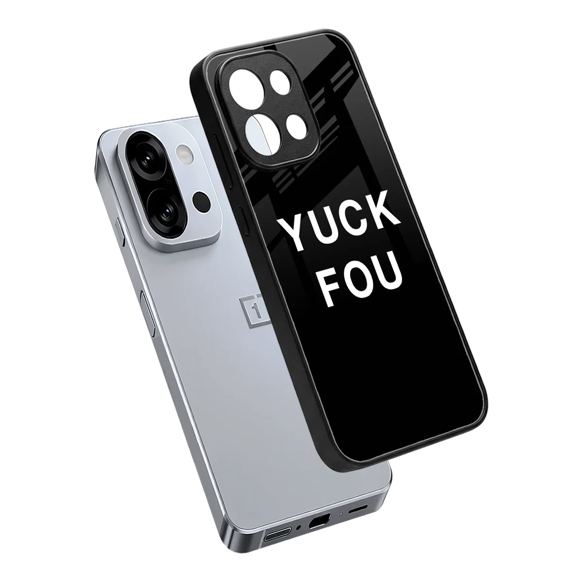 Yuck Fou sleek oneplus 13s cover with tempered glass back and TPU edges