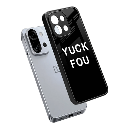Yuck Fou sleek oneplus 13s cover with tempered glass back and TPU edges