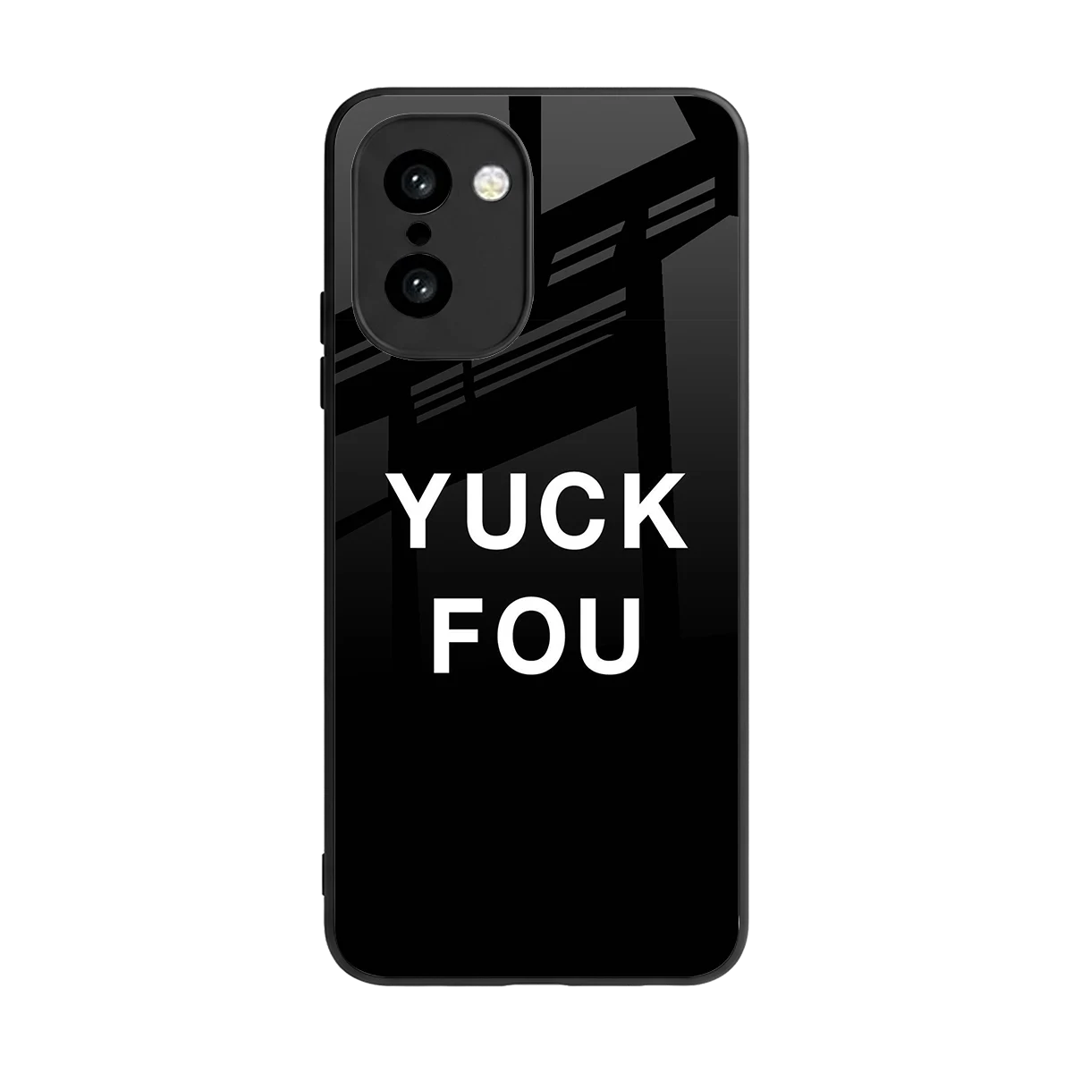 Yuck Fou back phone cover | glass case for oneplus 15r