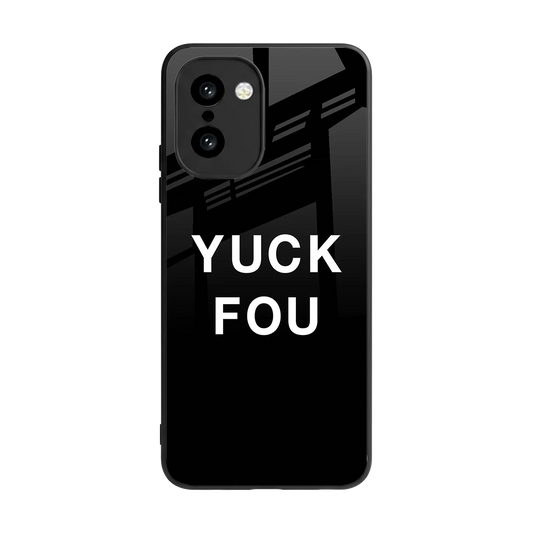 Yuck Fou back phone cover | glass case for oneplus 15r