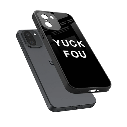 Yuck Fou sleek oneplus 15r cover with tempered glass back and TPU edges