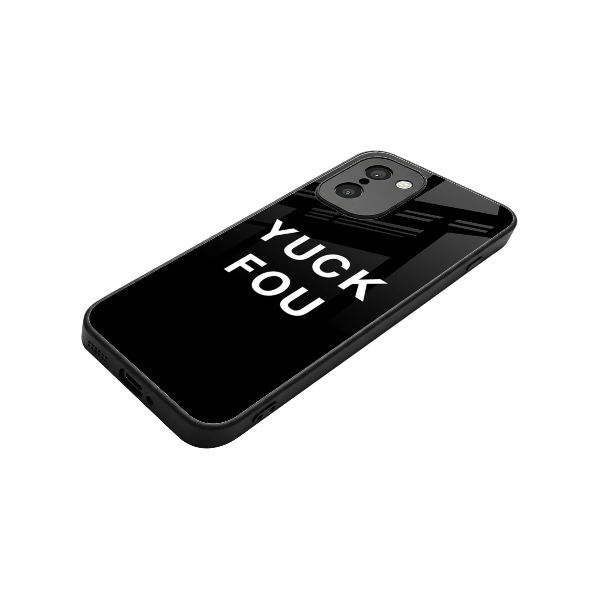 Yuck Fou stylish phone case for oneplus 15r | glossy glass and slim fit
