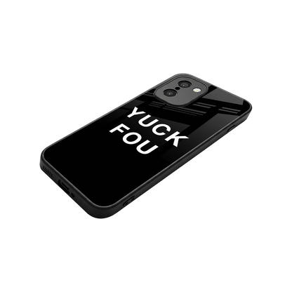 Yuck Fou stylish phone case for oneplus 15r | glossy glass and slim fit