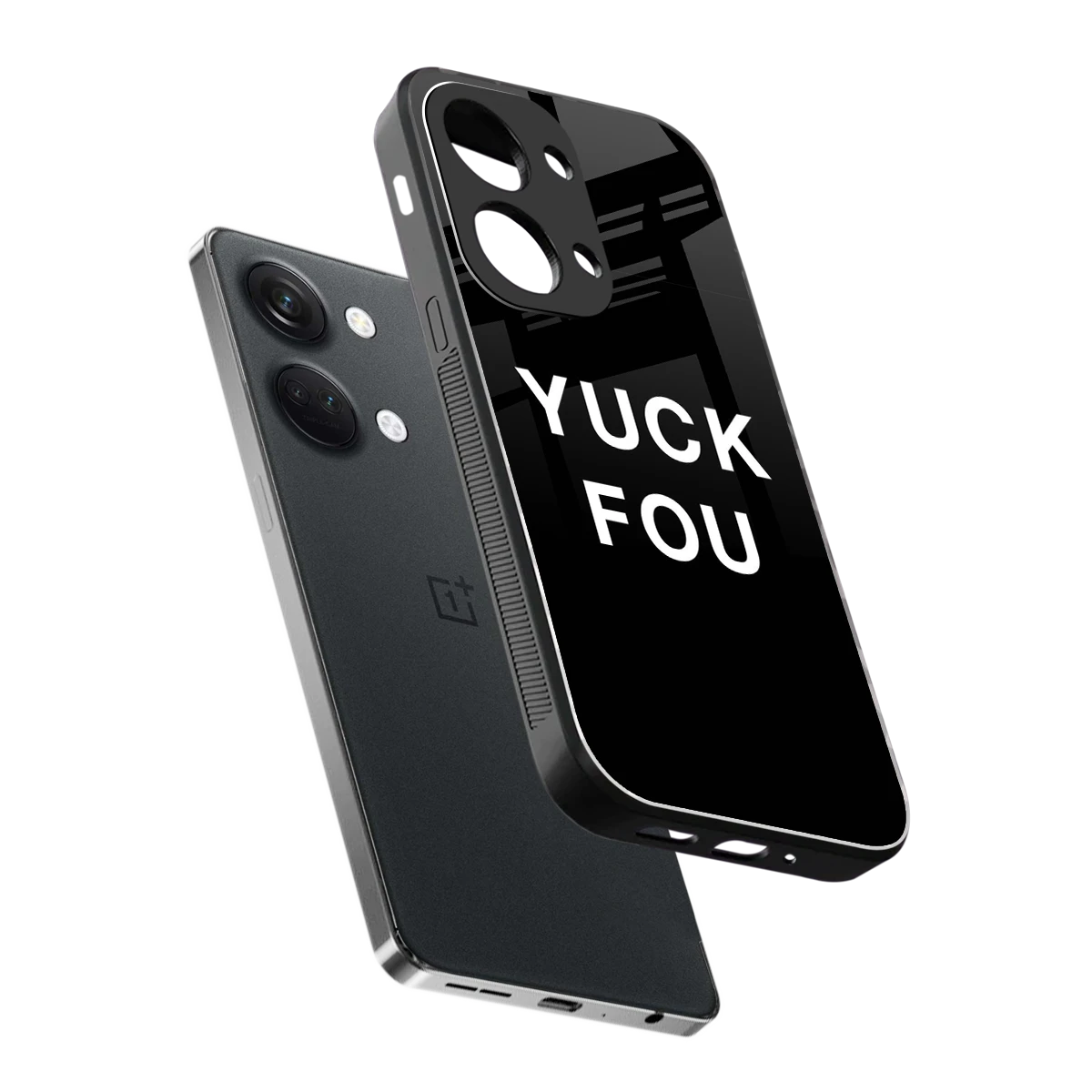 Yuck Fou sleek oneplus nord 3 cover with tempered glass back and TPU edges