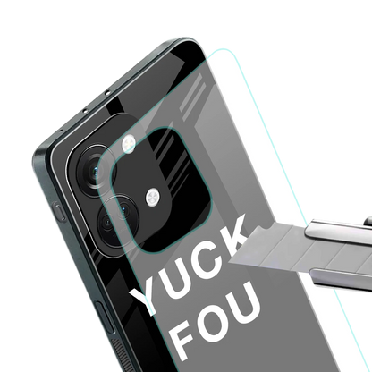 Yuck Fou stylish phone case for oneplus nord 3 | glossy glass and slim fit