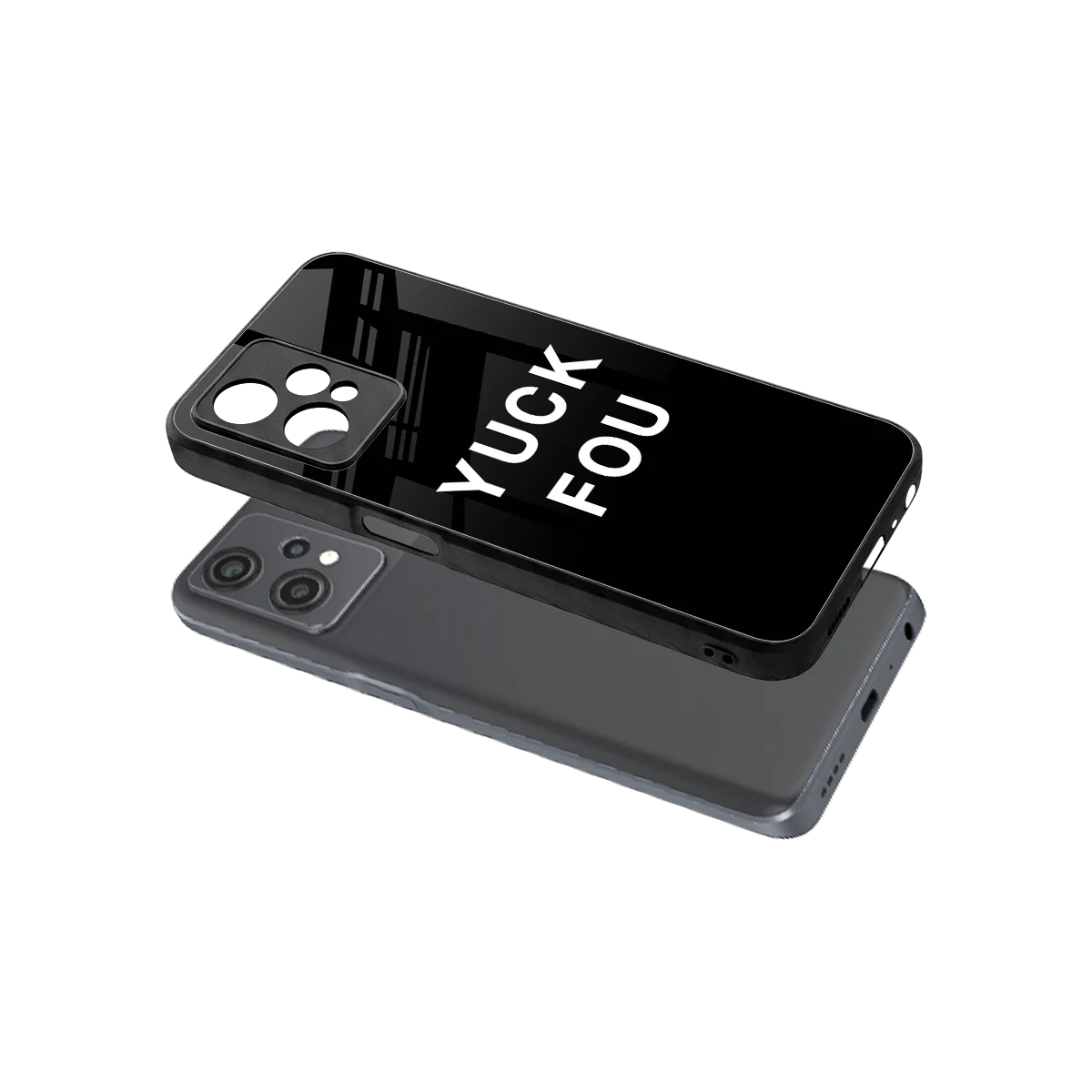 Yuck Fou sleek oneplus nord ce 2 lite cover with tempered glass back and TPU edges