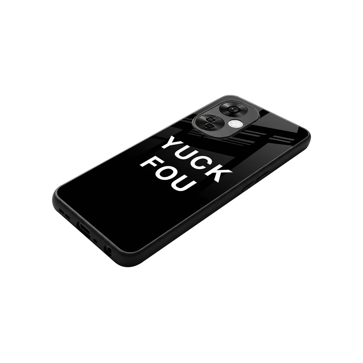 Yuck Fou stylish phone case for oneplus nord ce 3 lite | glossy glass and slim fit