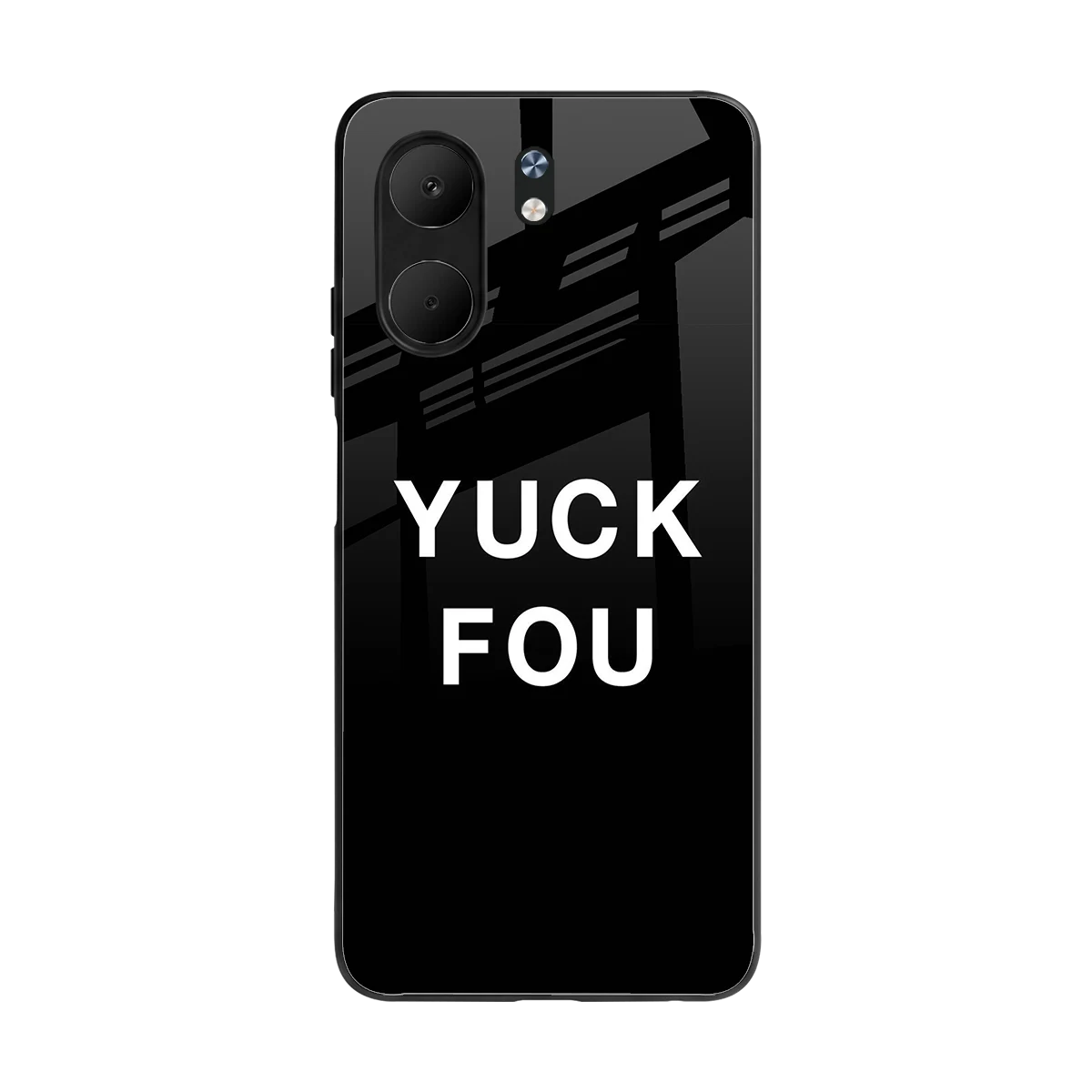 Yuck Fou back phone cover | glass case for oppo a5x 5g