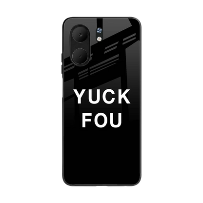 Yuck Fou back phone cover | glass case for oppo a5x 5g