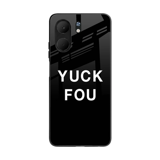 Yuck Fou back phone cover | glass case for oppo a5x 5g
