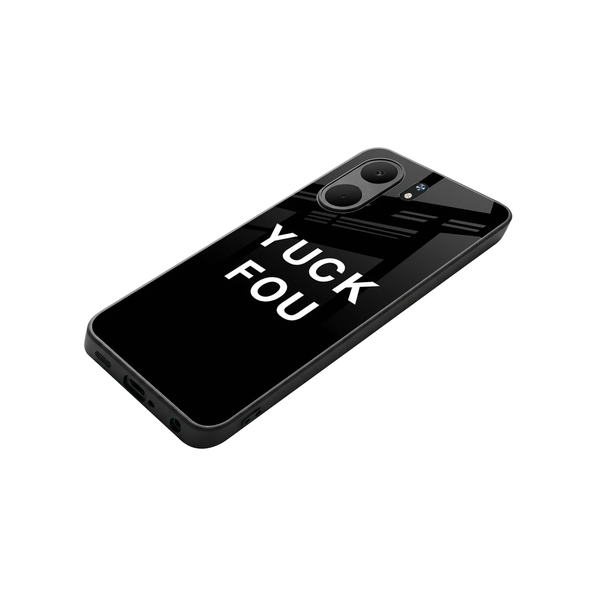 Yuck Fou stylish phone case for oppo a5x 5g | glossy glass and slim fit