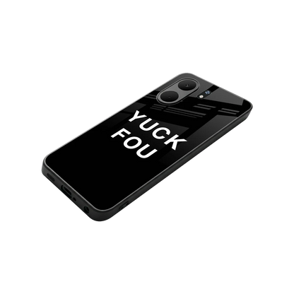 Yuck Fou stylish phone case for oppo a5x 5g | glossy glass and slim fit