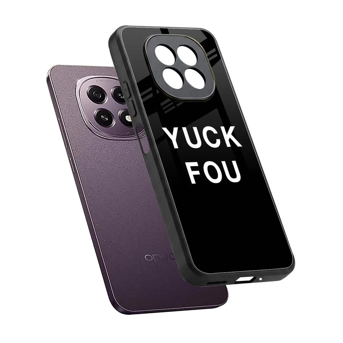 Yuck Fou sleek oppo f29 5g cover with tempered glass back and TPU edges
