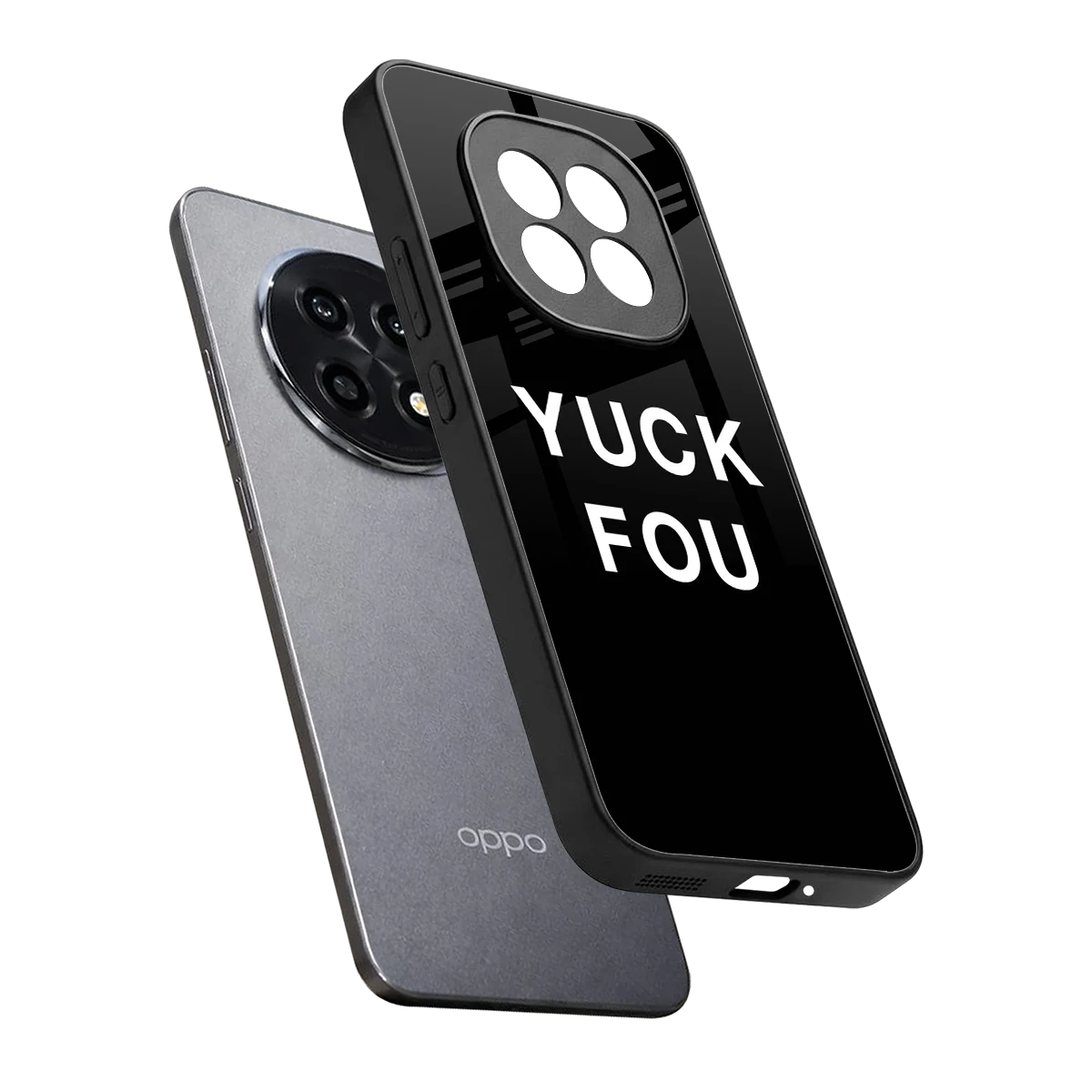 Yuck Fou sleek oppo f29 pro 5g cover with tempered glass back and TPU edges