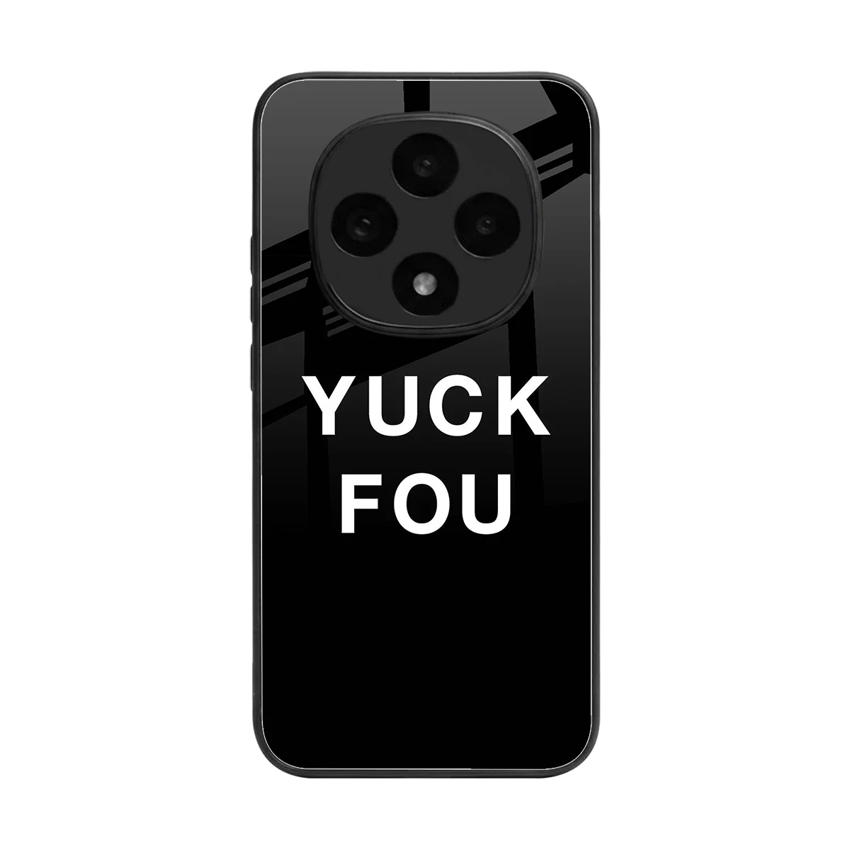 Yuck Fou back phone cover | glass case for oppo f31 pro 5g