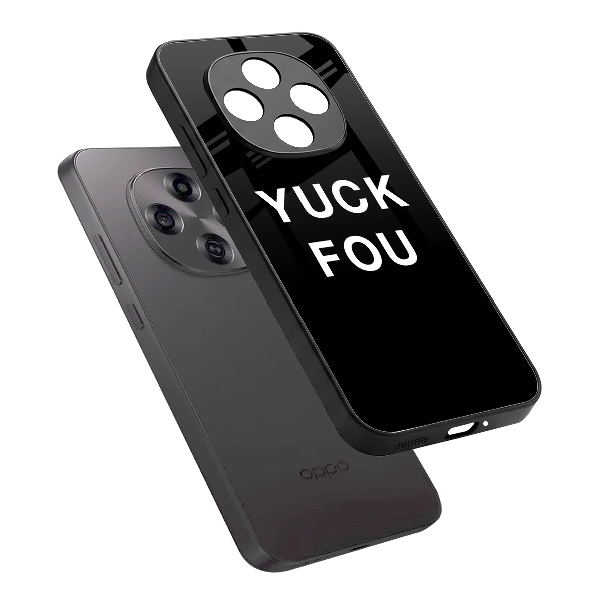 Yuck Fou sleek oppo f31 pro 5g cover with tempered glass back and TPU edges