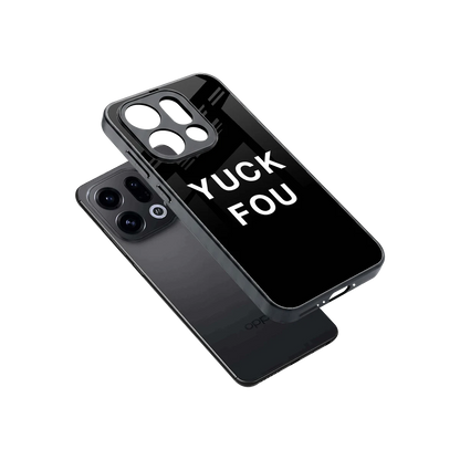 Yuck Fou sleek oppo find x9 cover with tempered glass back and TPU edges