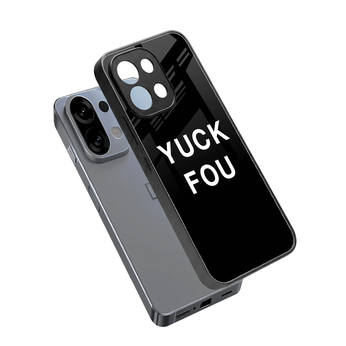 Yuck Fou sleek oppo k13 5g cover with tempered glass back and TPU edges