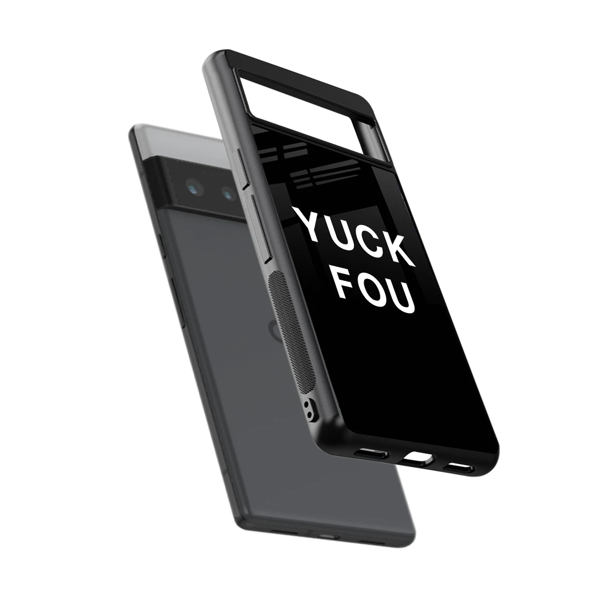 Yuck Fou sleek google pixel 6 pro cover with tempered glass back and TPU edges