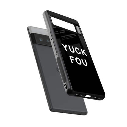 Yuck Fou sleek google pixel 6 pro cover with tempered glass back and TPU edges