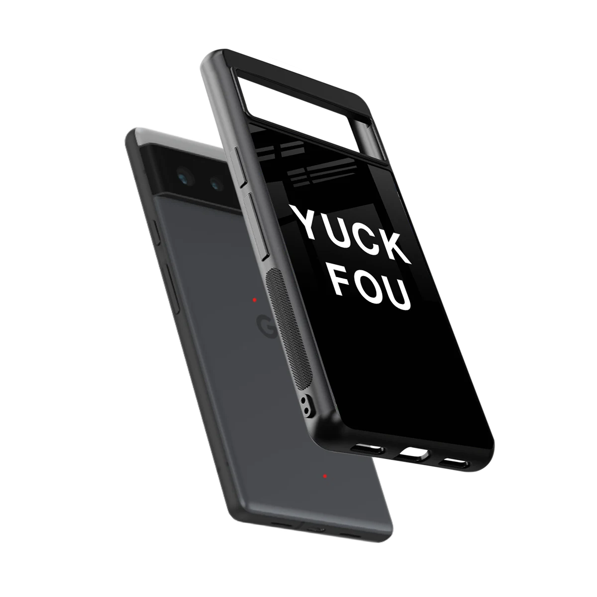 Yuck Fou sleek google pixel 6a cover with tempered glass back and TPU edges