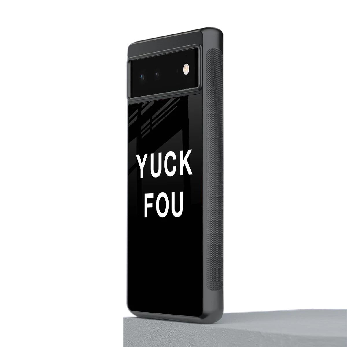 Yuck Fou stylish phone case for google pixel 6a | glossy glass and slim fit