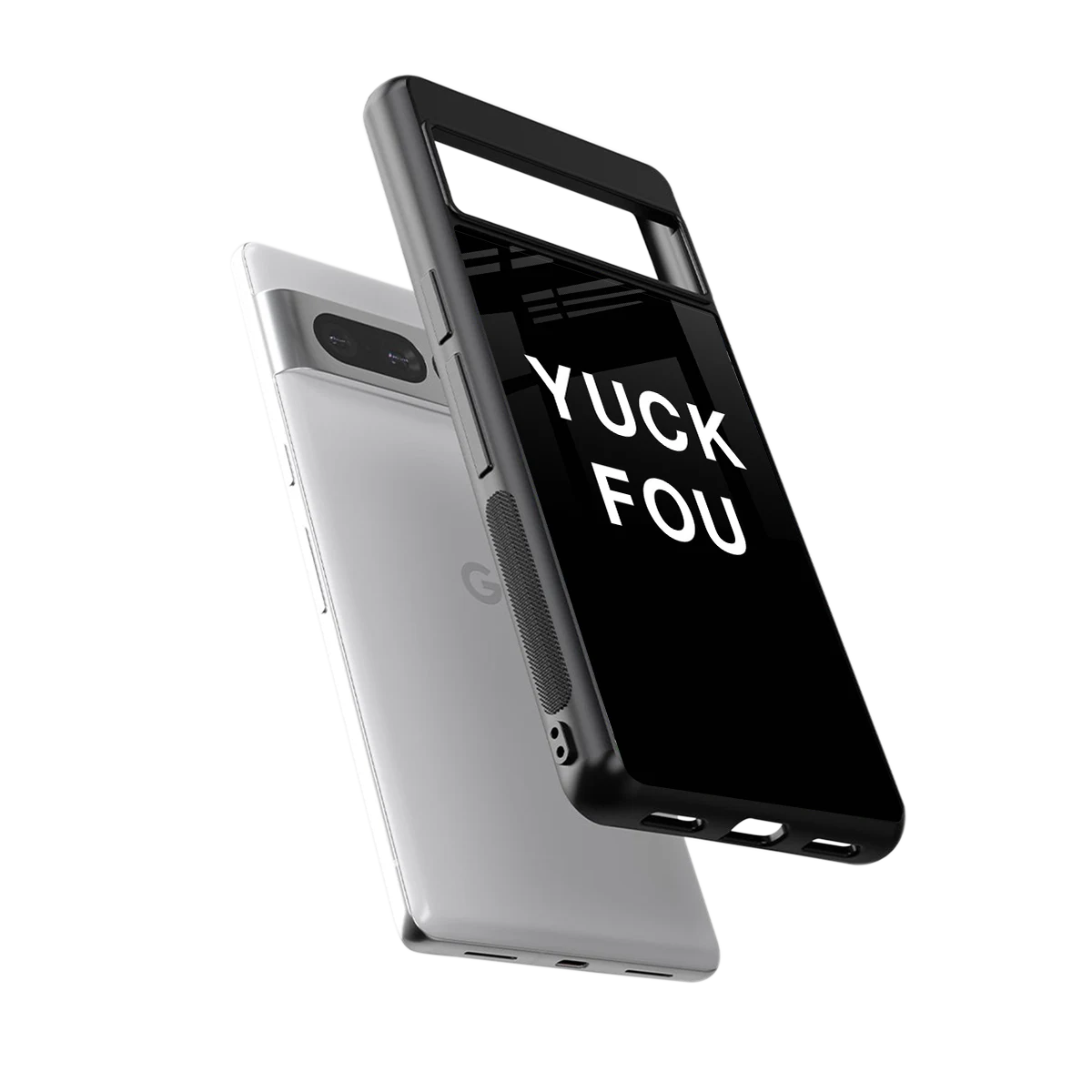Yuck Fou sleek google pixel 7 pro cover with tempered glass back and TPU edges