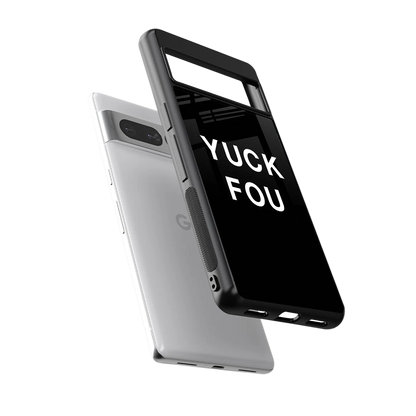 Yuck Fou sleek google pixel 7 pro cover with tempered glass back and TPU edges