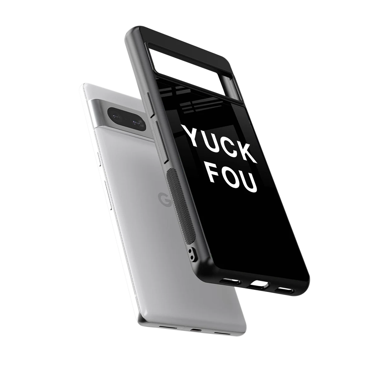 Yuck Fou sleek google pixel 7 cover with tempered glass back and TPU edges