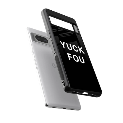 Yuck Fou sleek google pixel 7 cover with tempered glass back and TPU edges