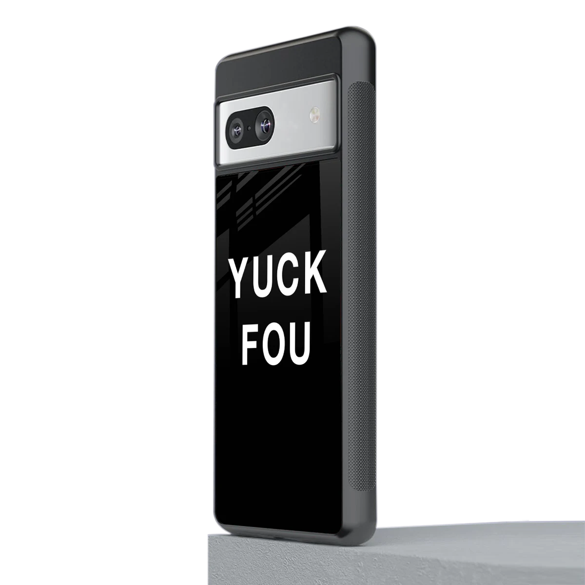 Yuck Fou stylish phone case for google pixel 7a | glossy glass and slim fit