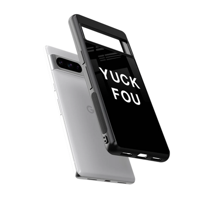 Yuck Fou sleek google pixel 8 pro cover with tempered glass back and TPU edges