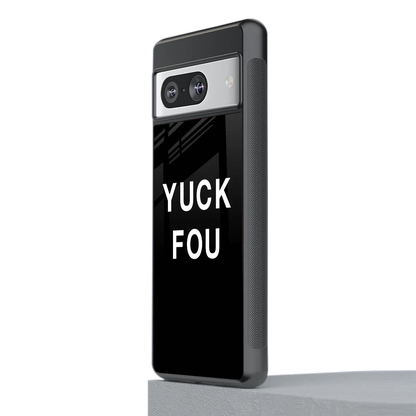 Yuck Fou stylish phone case for google pixel 8 | glossy glass and slim fit