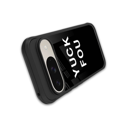 Yuck Fou stylish phone case for google pixel 9 | glossy glass and slim fit