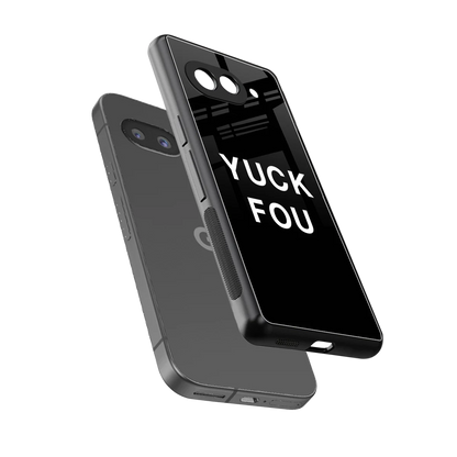 Yuck Fou sleek google pixel 9a cover with tempered glass back and TPU edges