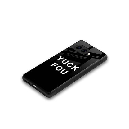 Yuck Fou stylish phone case for google pixel 9a | glossy glass and slim fit