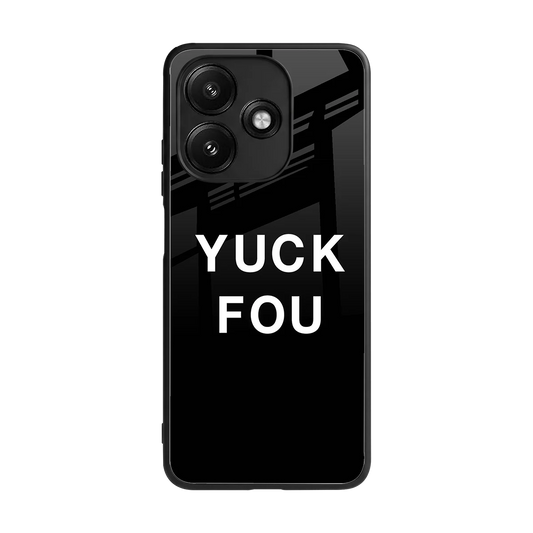 Yuck Fou back phone cover | glass case for redmi 12 5g