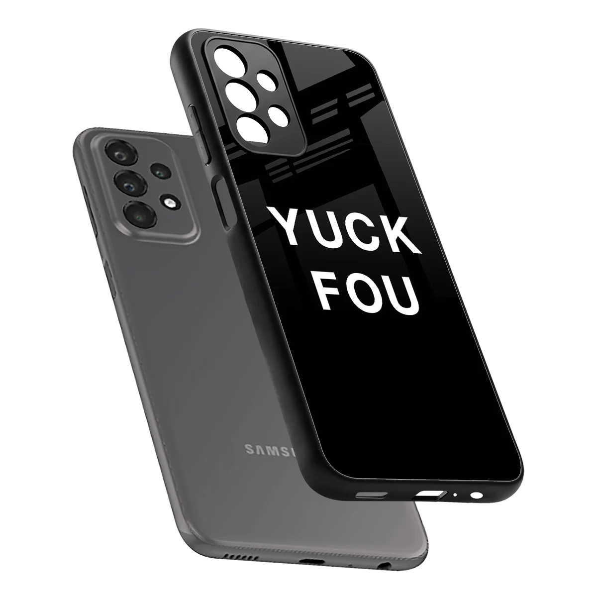Yuck Fou sleek samsung galaxy a23 cover with tempered glass back and TPU edges
