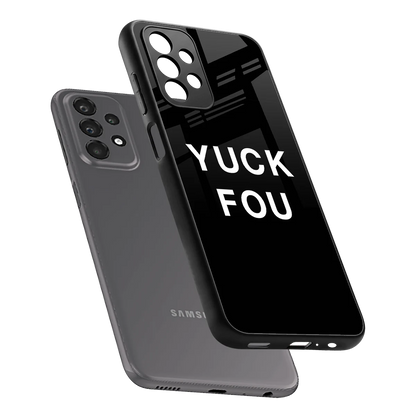 Yuck Fou sleek samsung galaxy a23 cover with tempered glass back and TPU edges