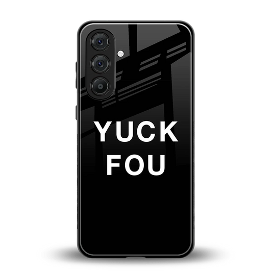 Yuck Fou back phone cover | glass case for samsung galaxy m35 5g