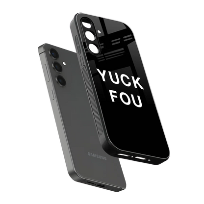 Yuck Fou sleek samsung galaxy a55 5g cover with tempered glass back and TPU edges